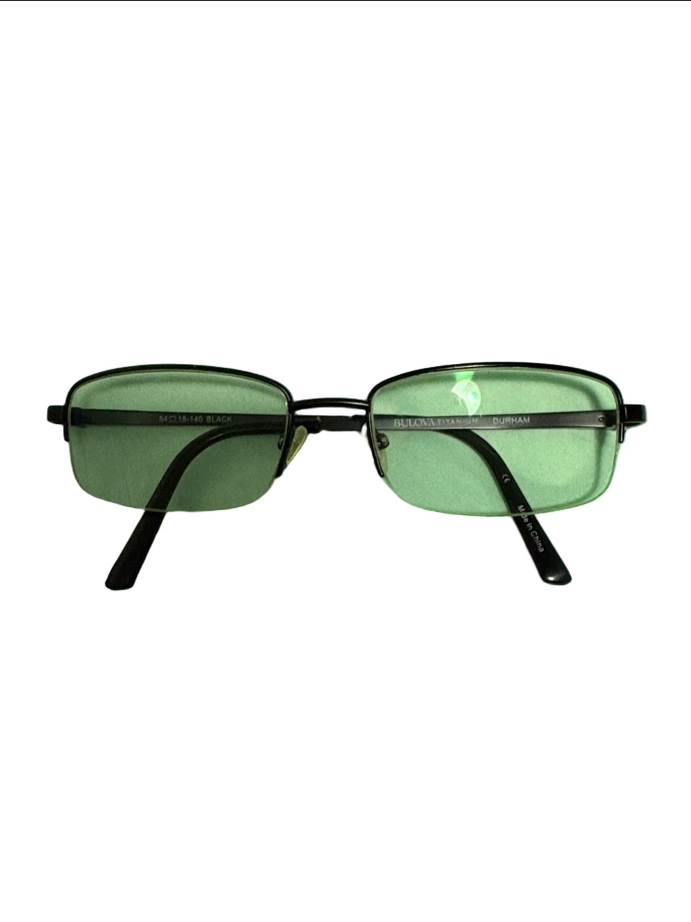 Bulova Black Semi-Rimless Titanium Frames Only, Men's Glasses